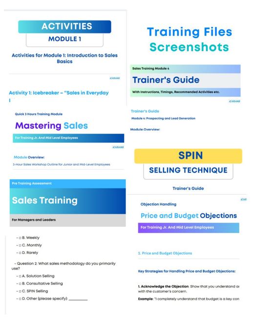Sample page: Trainer Notes