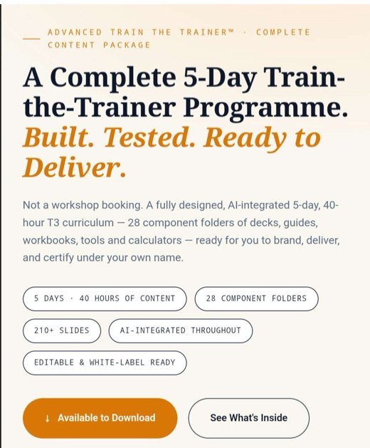 5-Day Train the Trainer (TTT) Program